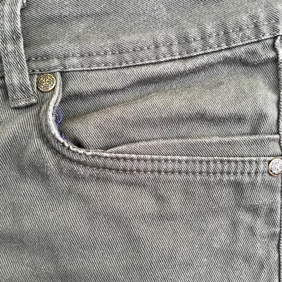 Olive Green Jean Shorts - Picture 2 of 4